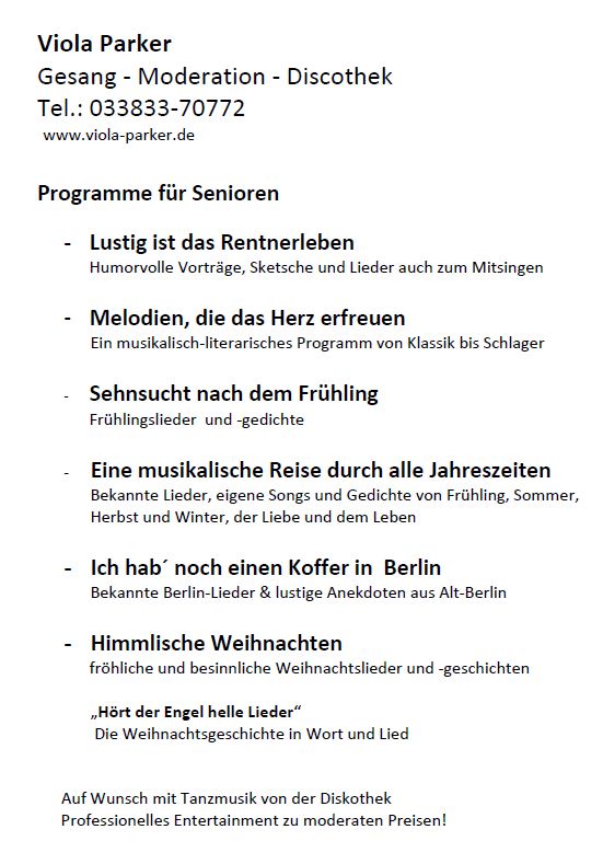 Programme für Senioren